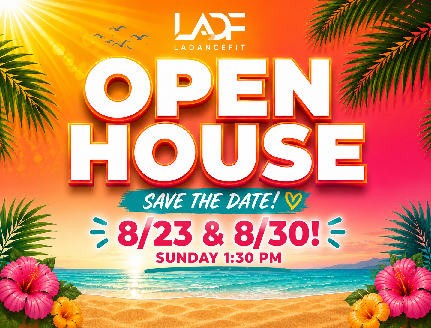 LA DanceFit Open House — Save the Date 8/23 & 8/30 Sunday 1:30 PM