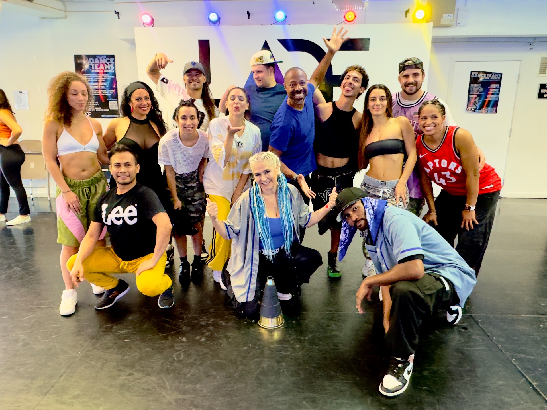 Dance class group photo in the studio